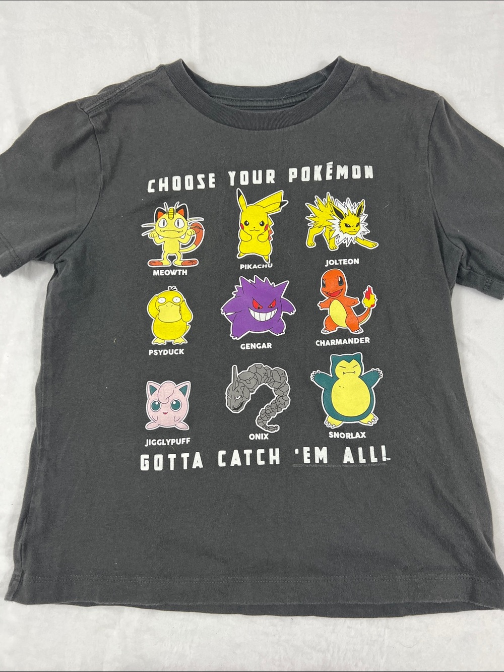 Old Navy Black Kids' Pokémon Graphic Tee with Multicolor Character Prints